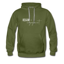 Load image into Gallery viewer, Rigor and Engagement Men’s Premium Hoodie - olive green